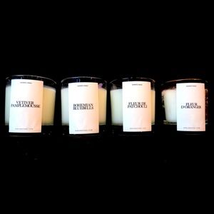 4 HUGE ZARA JO MALONE CANDLES FLEUR PATCHOULI, D’ORANGER, PAMPLEMOUSSE, BOHEMIAN